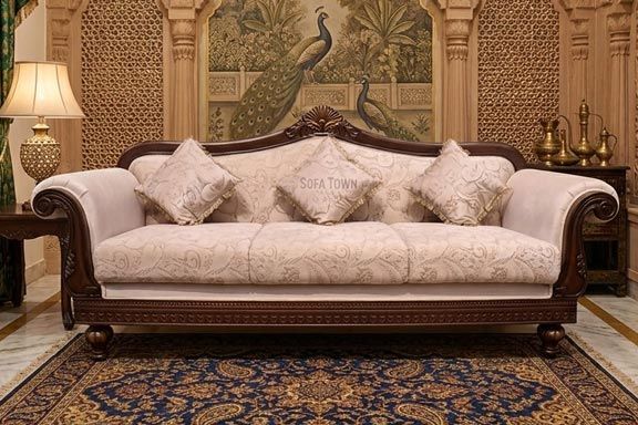 How Does a Carved Sofa Set Transform an Ordinary Space into Royal Luxury